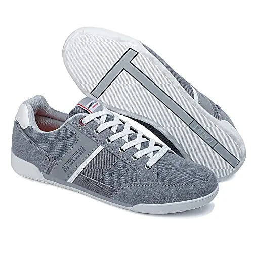 ARRIGO BELLO Mens Fashion Sneakers Lightweight Casual Shoes Lace-Up Walking Shoes Grey