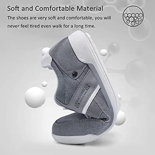 ARRIGO BELLO Mens Fashion Sneakers Lightweight Casual Shoes Lace-Up Walking Shoes Grey
