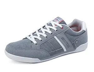 ARRIGO BELLO Mens Fashion Sneakers Lightweight Casual Shoes Lace-Up Walking Shoes Grey