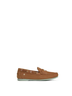 Boston Deck Shoe - Tan & Mint