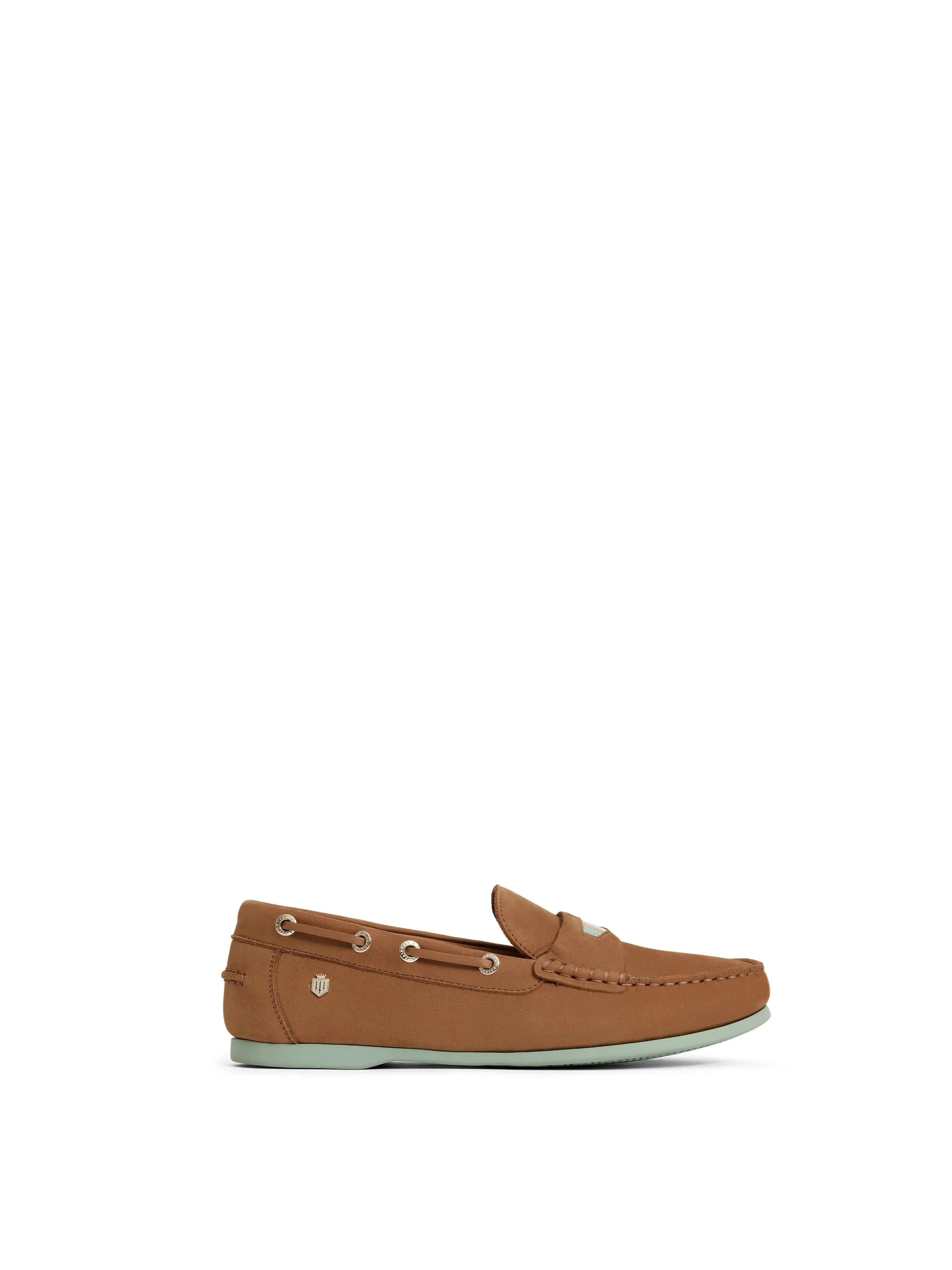 Boston Deck Shoe - Tan & Mint