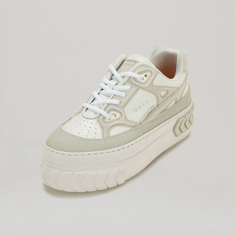 both - TYRES PLATFORM RUNNER-WHITE/BEIGE