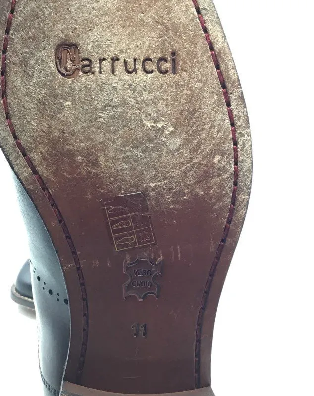 Carrucci Men's KL901-01 Cognac Chestnut Loafer Dress Shoes - Size 11