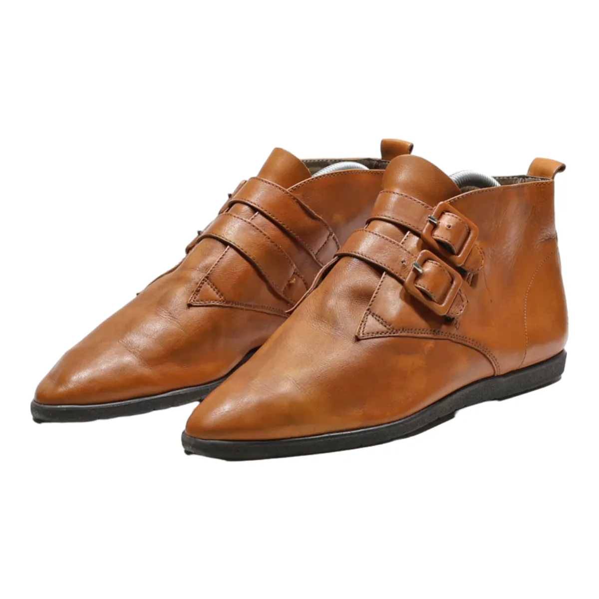CLACEE Ankle Boots Orange Leather Womens UK 7