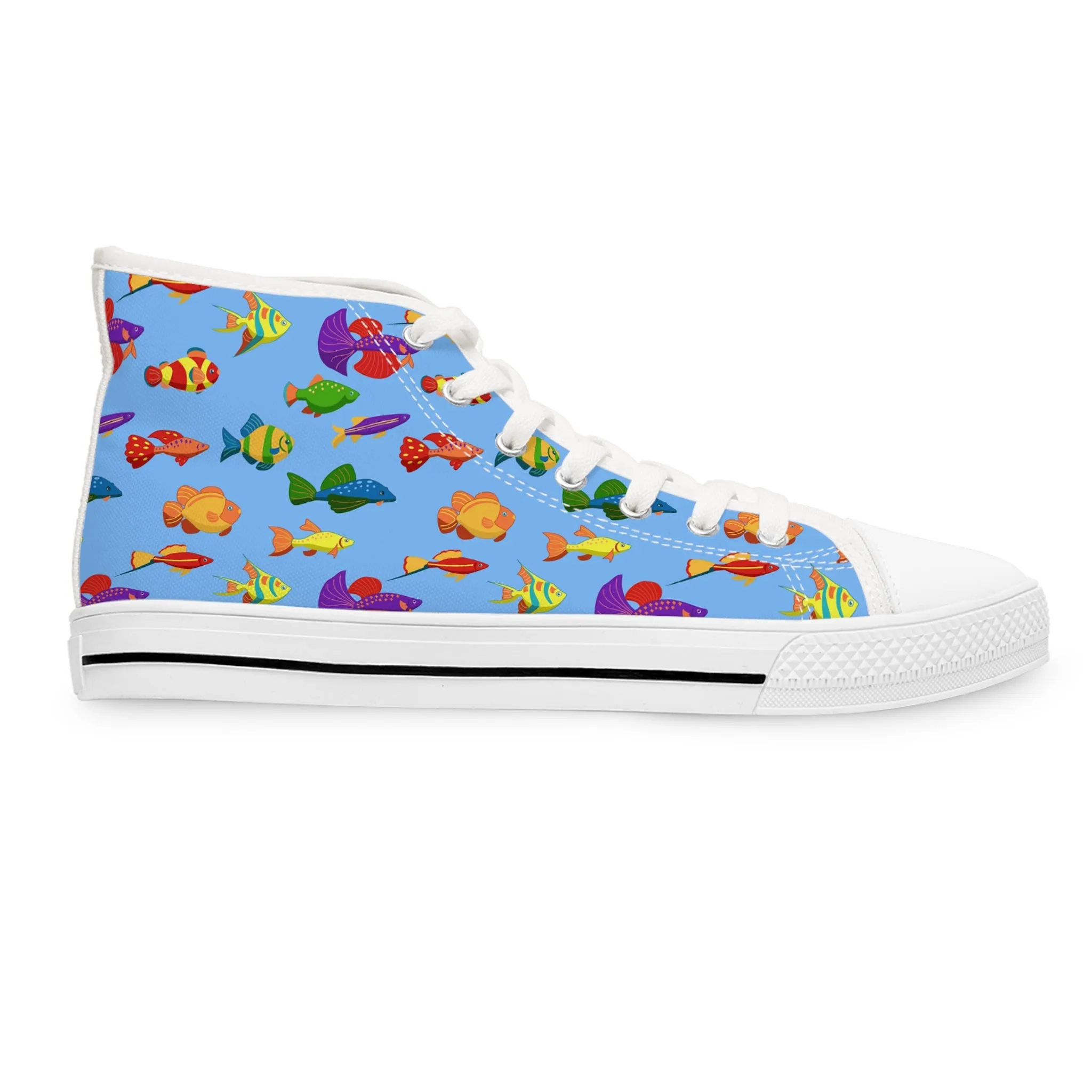 Colorful Fish Women's High Top Sneakers