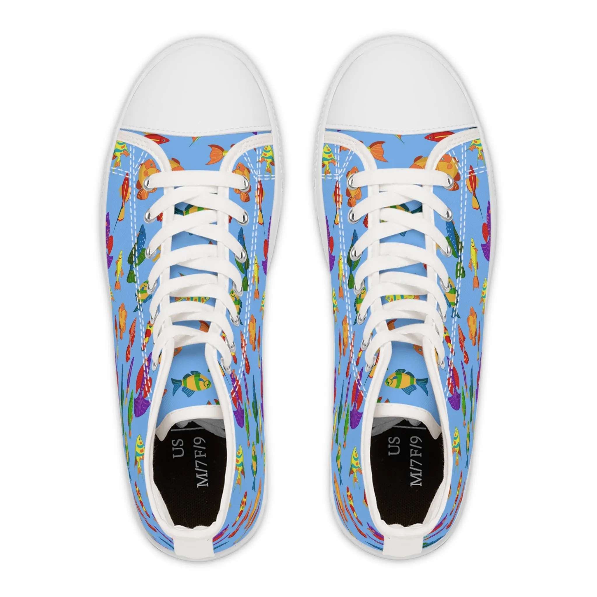 Colorful Fish Women's High Top Sneakers