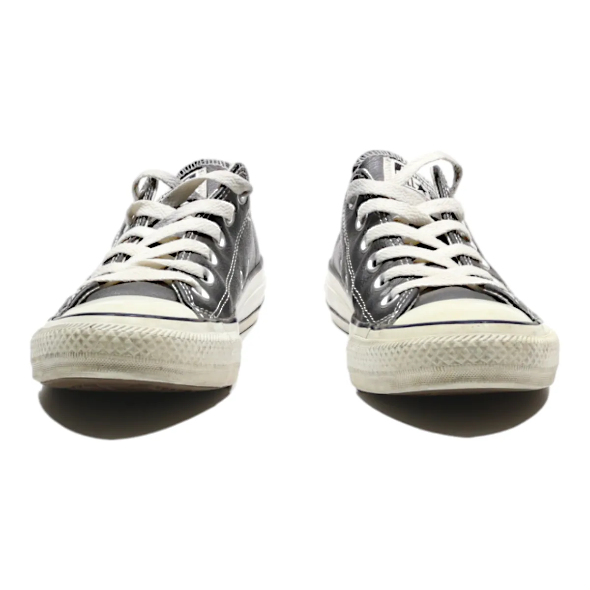CONVERSE Low Top Trainers Black Leather Womens UK 4.5
