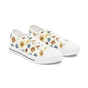 Cute Animal Heads Women's Low Top Sneakers
