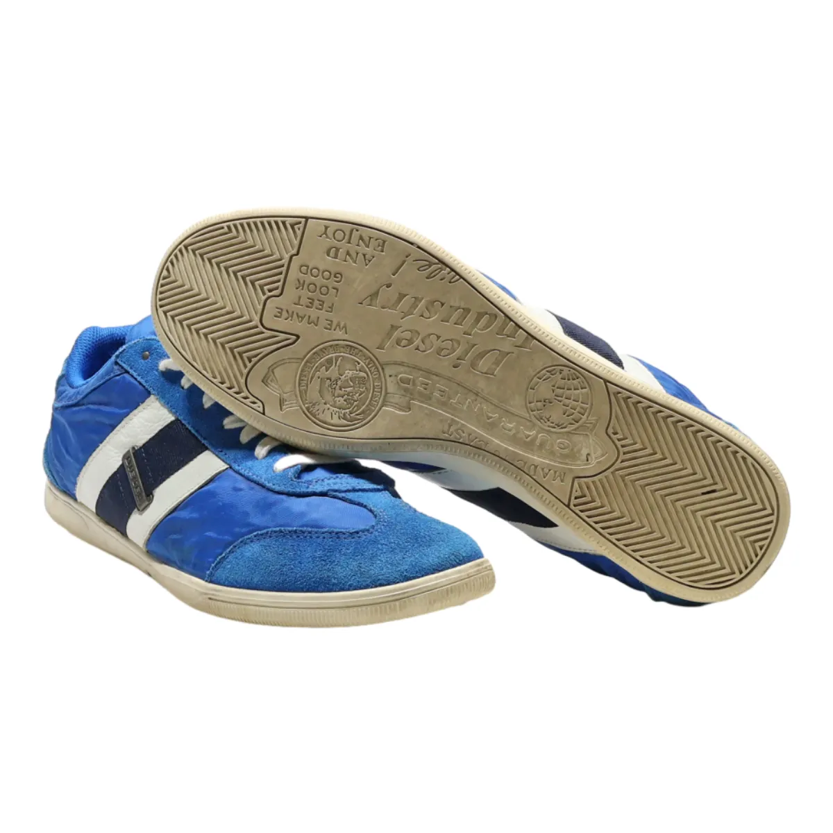 DIESEL Sneaker Trainers Blue Synthetic Mens UK 9.5