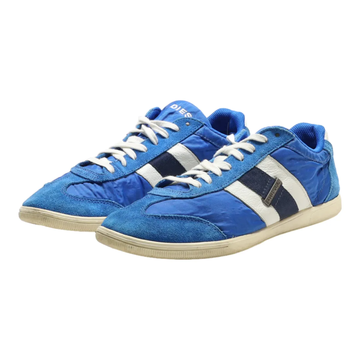 DIESEL Sneaker Trainers Blue Synthetic Mens UK 9.5