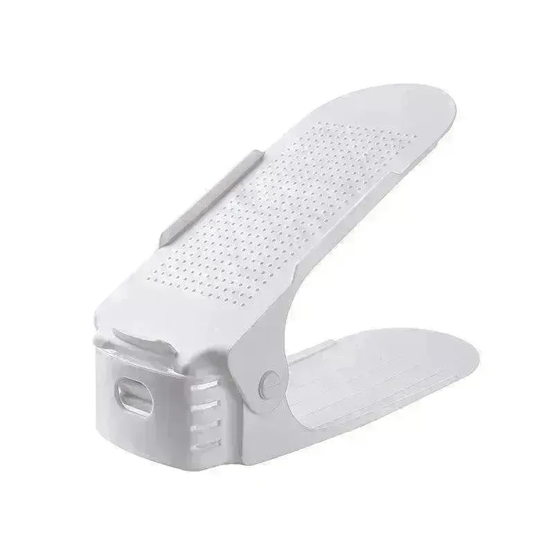 Double Stackable Shoes Shelf Storage Plastic Adjustable Shoes Rack Cabinets