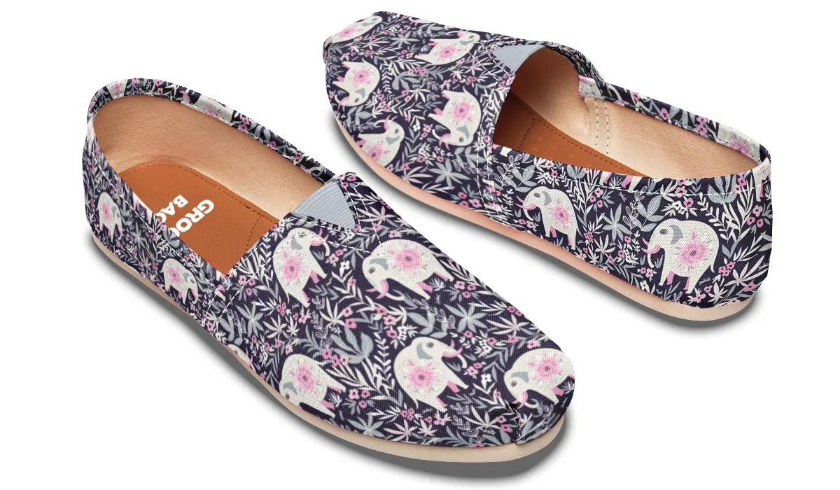 Floral Elephant Casual Shoes
