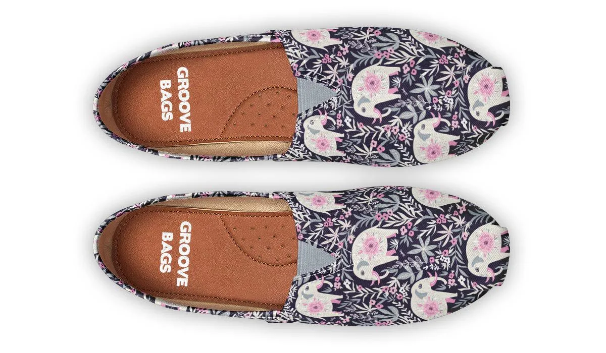Floral Elephant Casual Shoes
