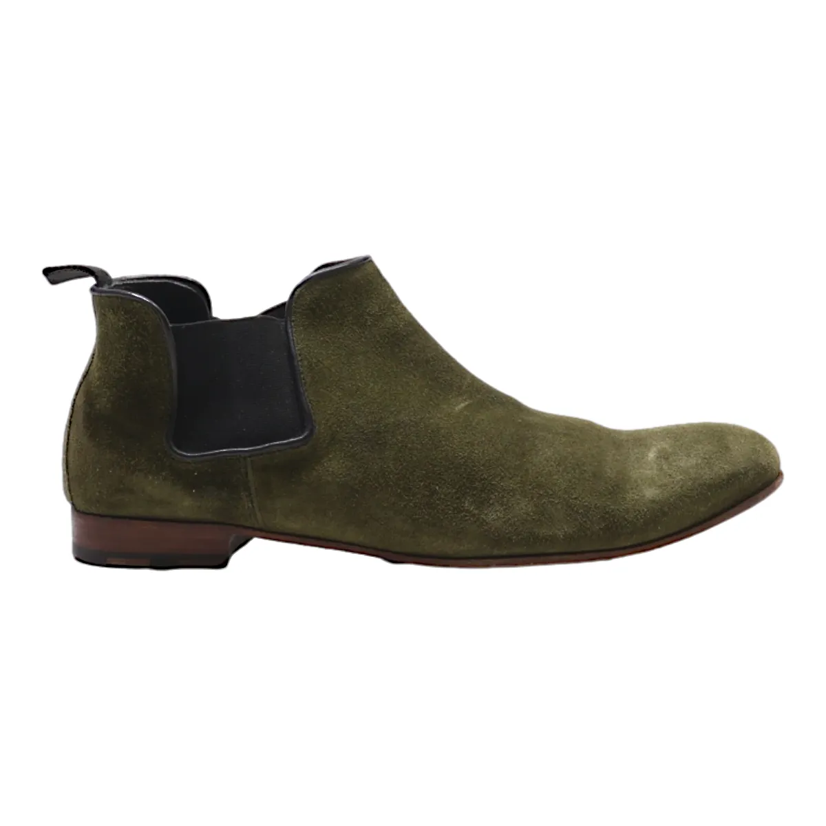 HESCHUNG Chelsea Boots Green Suede Womens UK 5