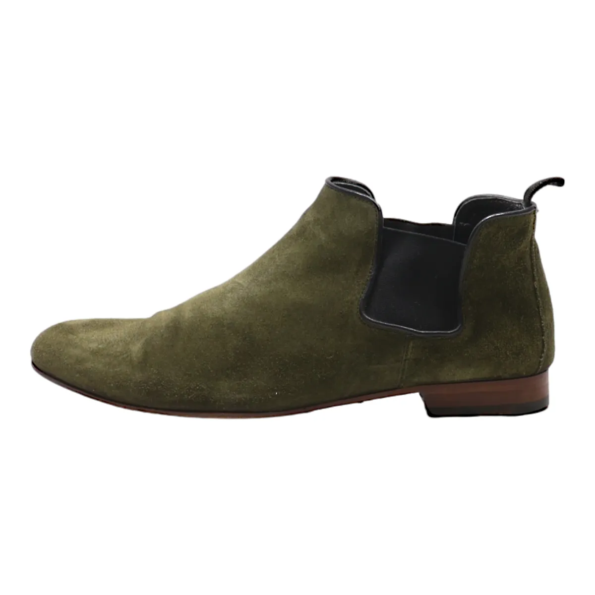HESCHUNG Chelsea Boots Green Suede Womens UK 5