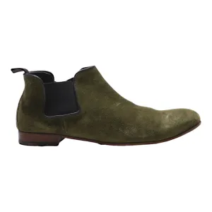 HESCHUNG Chelsea Boots Green Suede Womens UK 5