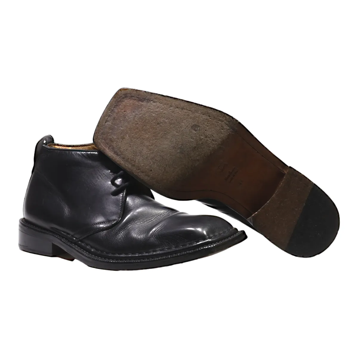 HEYRAUD Ankle Boots Black Leather Mens UK 9.5