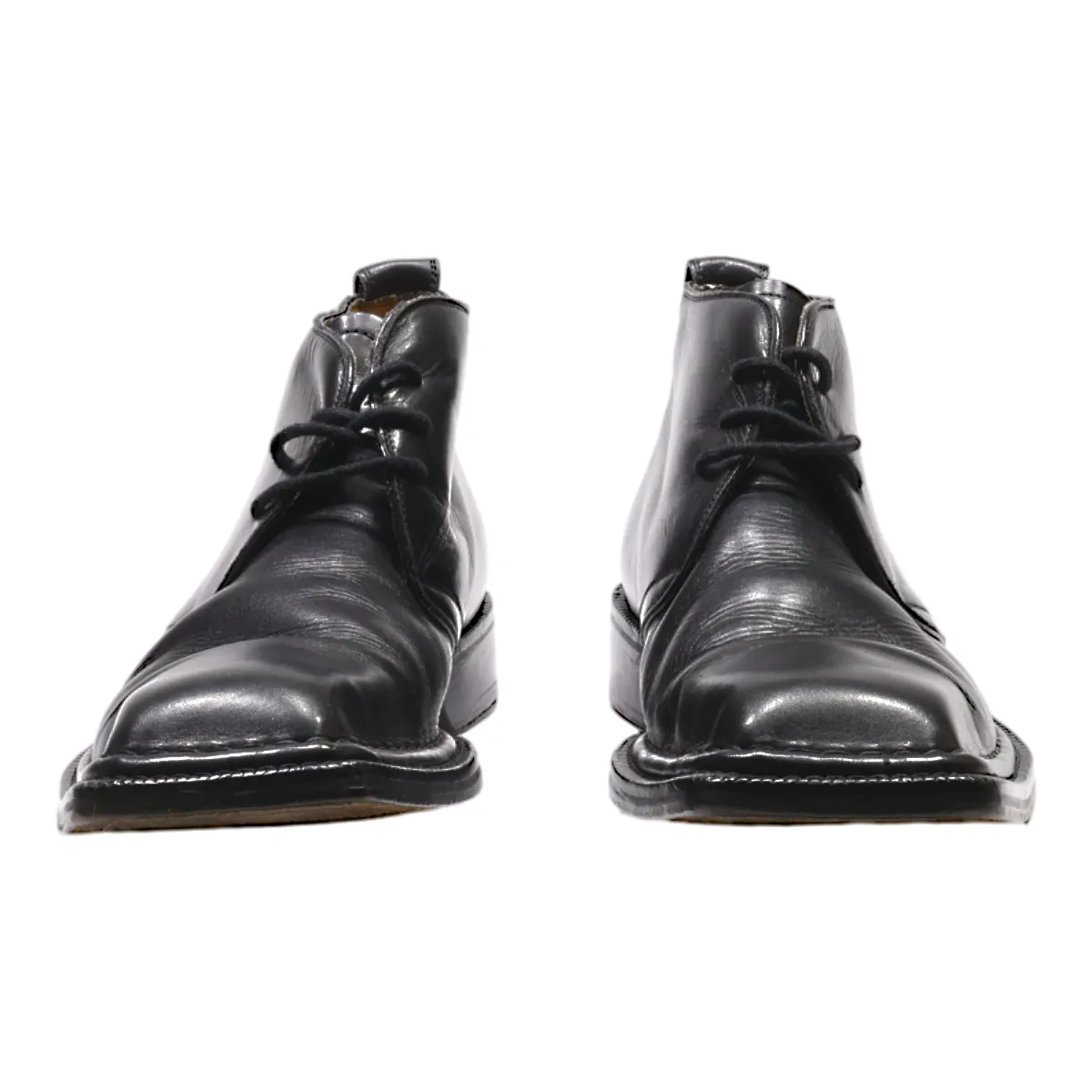 HEYRAUD Ankle Boots Black Leather Mens UK 9.5