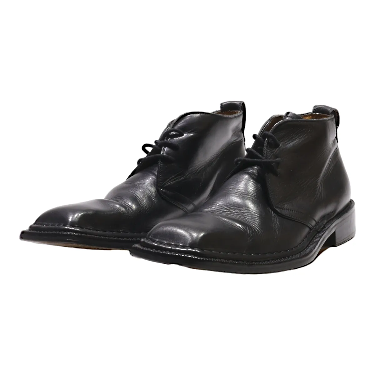 HEYRAUD Ankle Boots Black Leather Mens UK 9.5