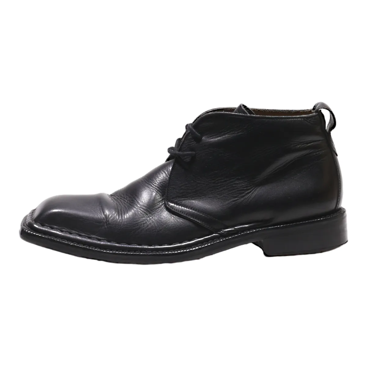 HEYRAUD Ankle Boots Black Leather Mens UK 9.5