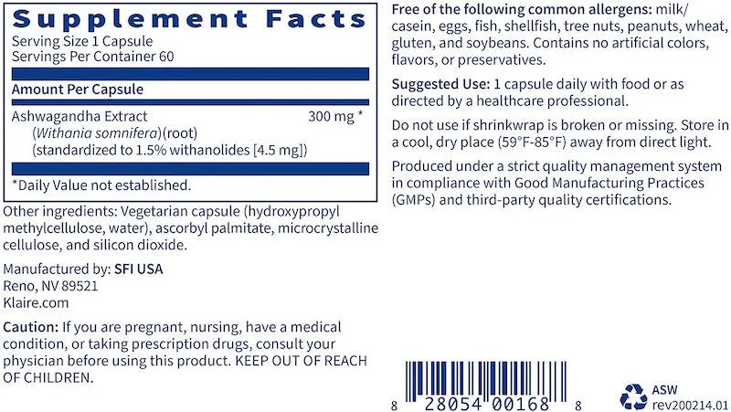 Klaire Ashwagandha Extract