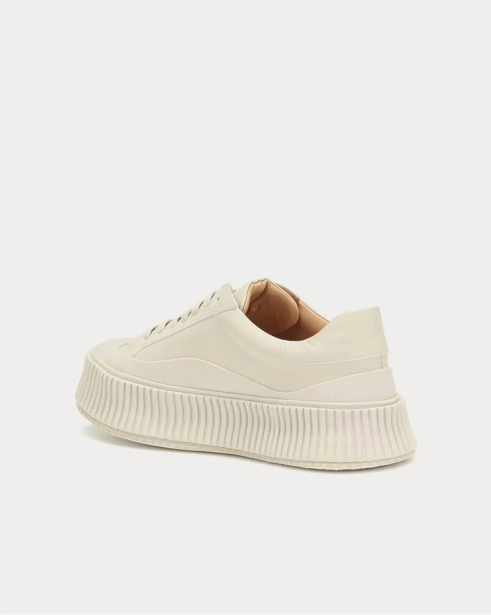 Leather platform Beige Low Top Sneakers