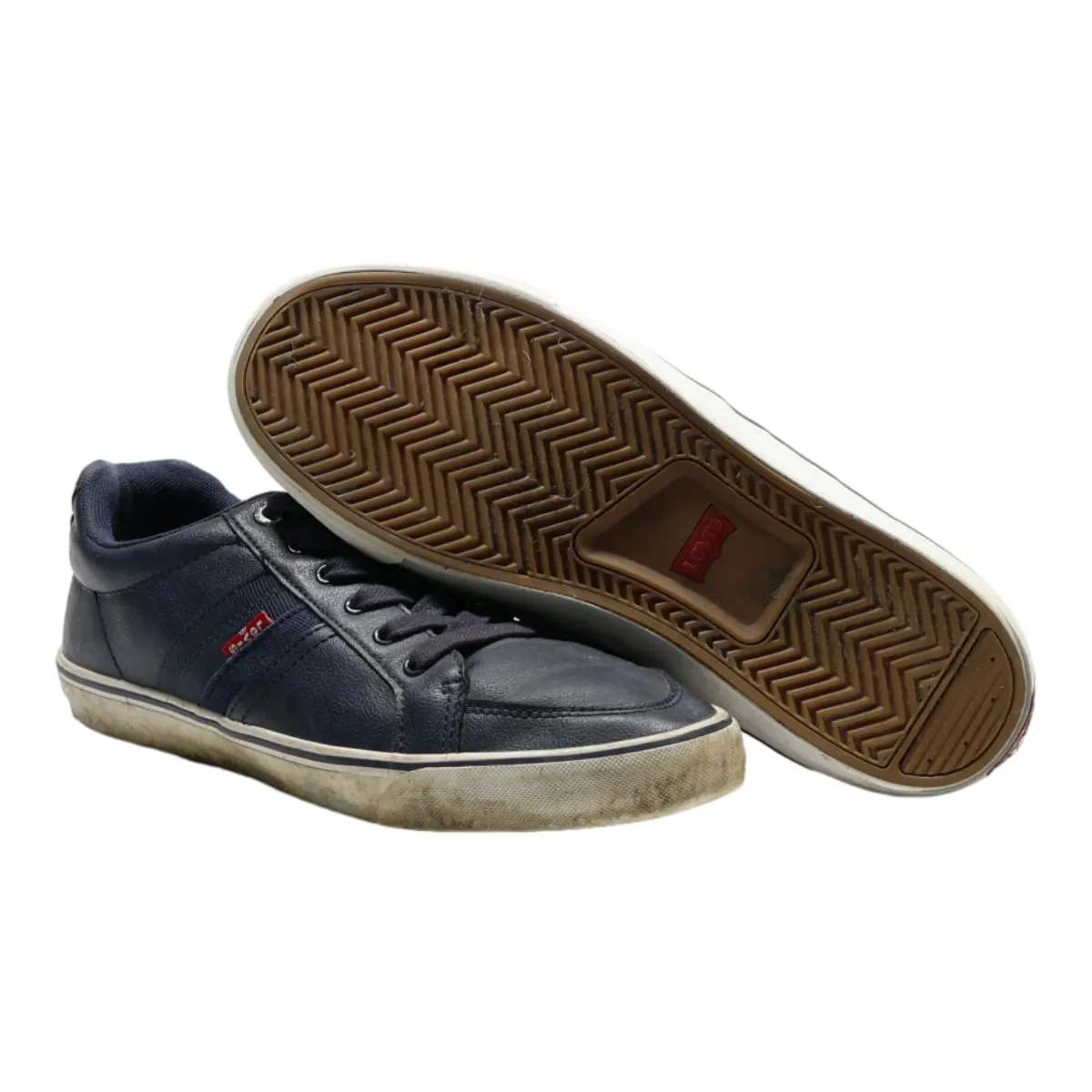 LEVI'S Sneaker Trainers Blue Leather Mens UK 8