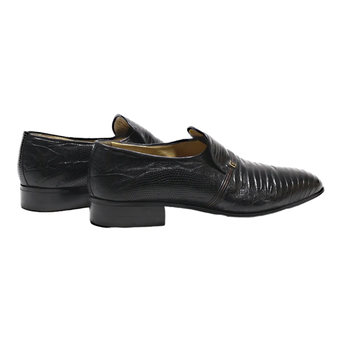MORESCHI Loafer Shoes Black Leather Womens UK 6.5