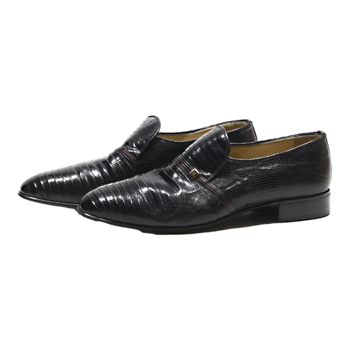 MORESCHI Loafer Shoes Black Leather Womens UK 6.5