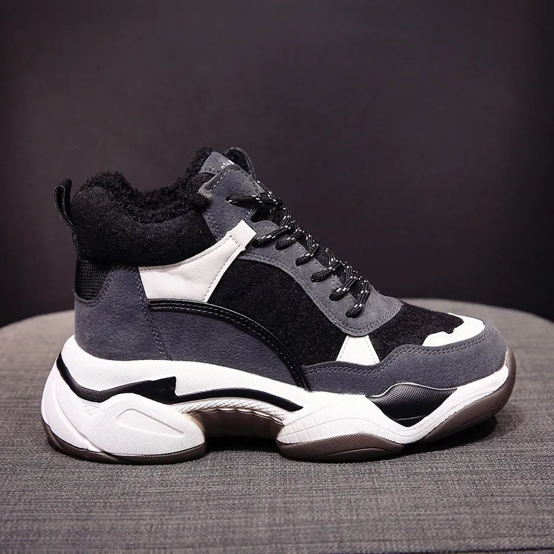 Plush High Top Shoes Women's Sports Casual both | Brodtica.com