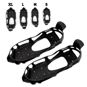 S-XL Ice Snow Cleats Traction Grippers Shoes Boots Rubber Spikes 24 Steel Studs