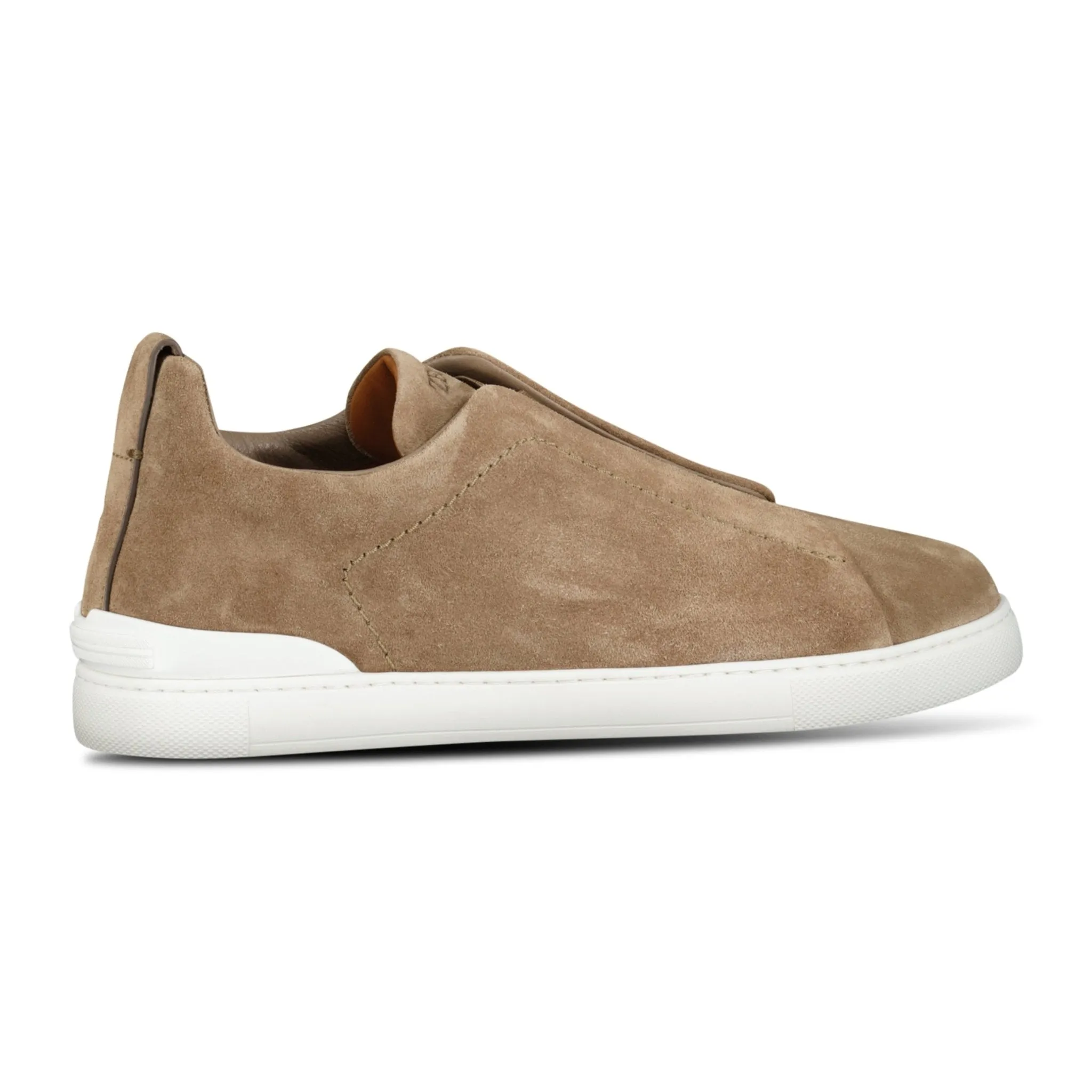 Triple Stitch Trainers Beige Suede