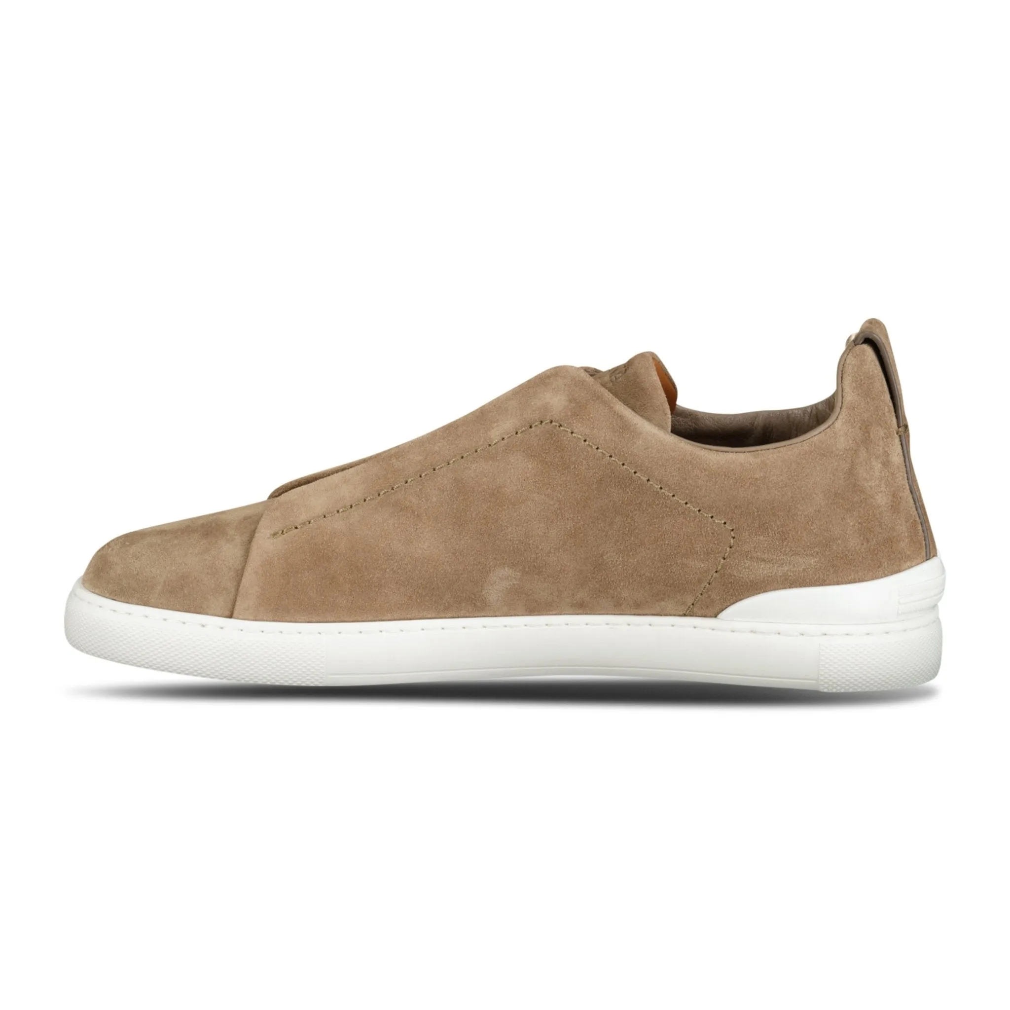 Triple Stitch Trainers Beige Suede