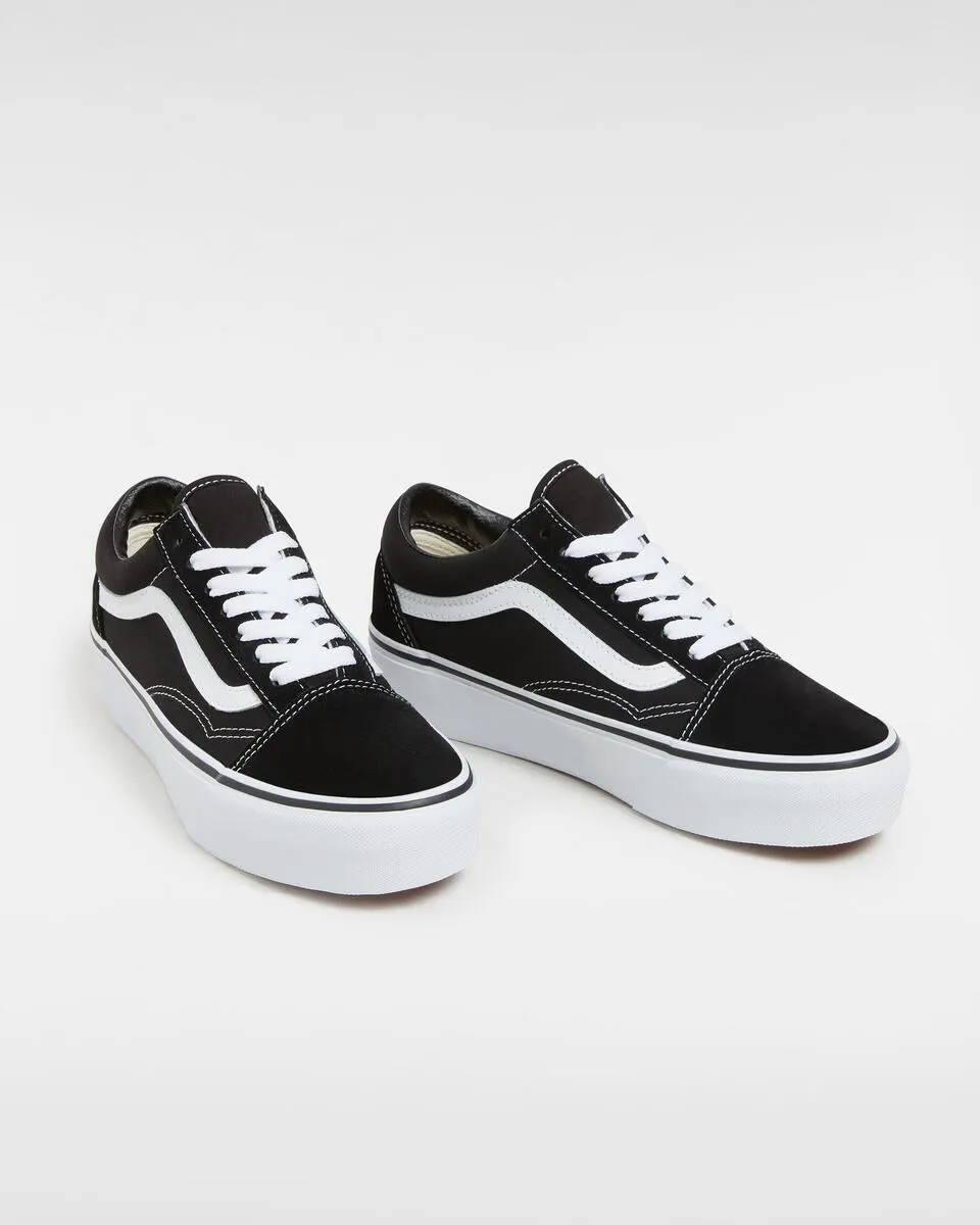 Vans Women's Platform Old Skool Shoes Black/White VN0A3B3UY28