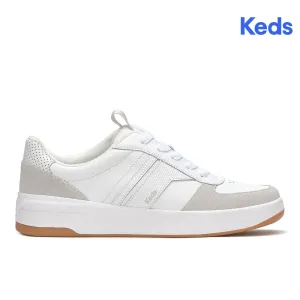 Women's The Court II Leather/Suede Sneaker White/Grey (WH68488-CRTII6110)